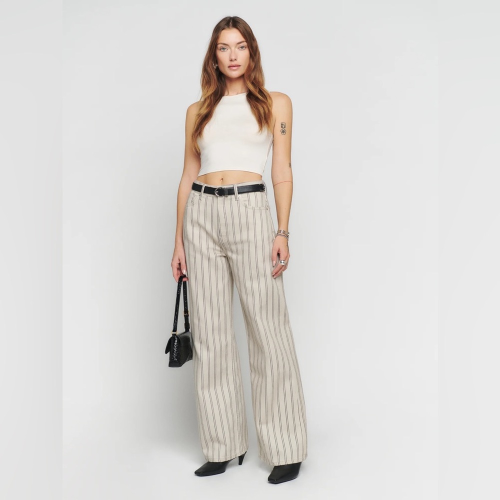 NWT Reformation Cary High Rise Slouchy Wide Leg Jeans